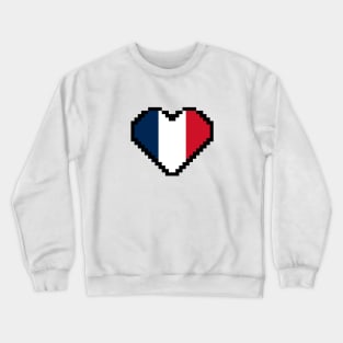 French Flag Pixel Art, France Flag  pixel art Crewneck Sweatshirt